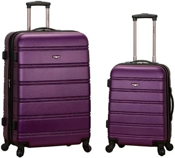 Melbourne Hardside Expandable Spinner Wheel Luggage, Purple, 2 Piece (20&#034;/28&#034;)