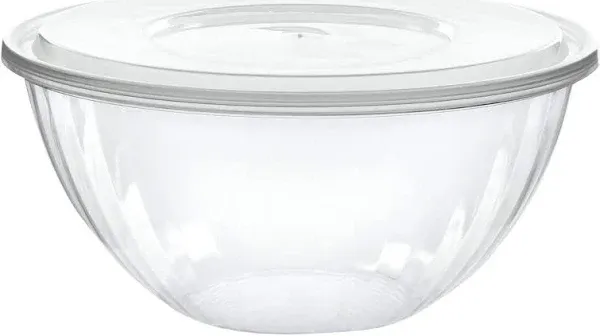 Plasticpro Disposable 150 Ounce Round Crystal Clear Plastic Serving Bowls