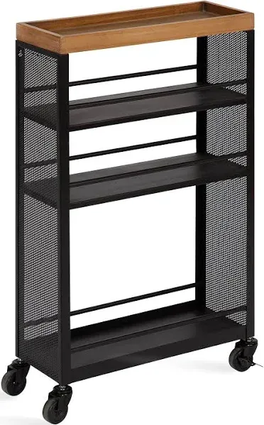 Kate and Laurel Piazza Decorative Slim Storage Cart