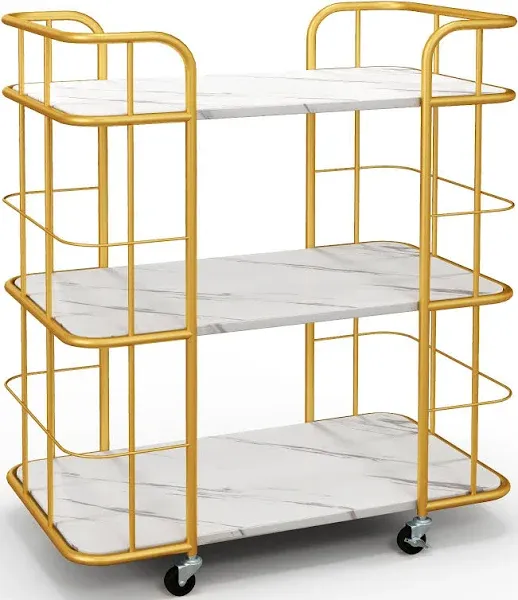 Giantex Gold Rolling Bar Cart