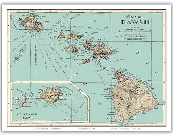 Map of Hawaii Rand McNally Atlas