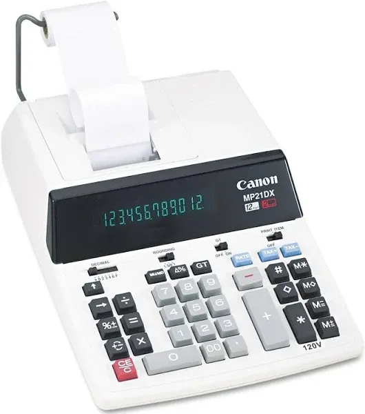 Canon MP21DX 12-Digit Ribbon Printing Calculator