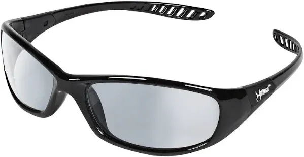 KleenGuard V40 Hellraiser Safety Glasses (20539), Clear Lens with Black Frame, 12 Pairs/Case