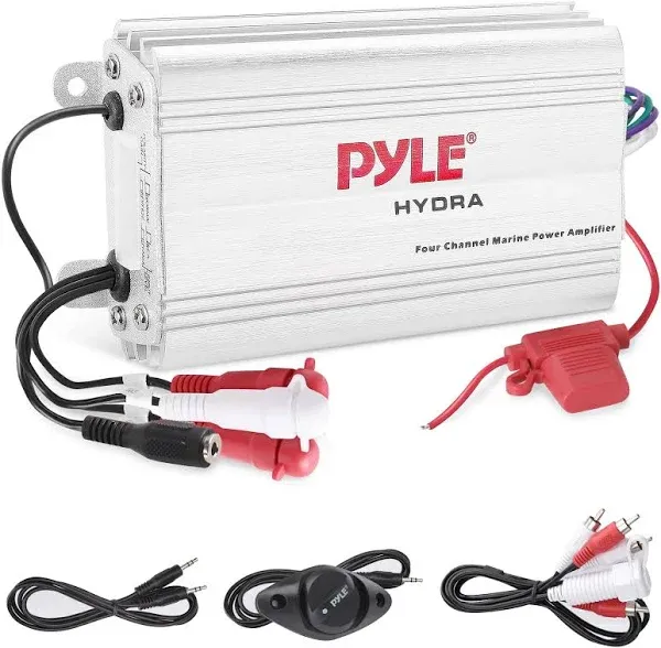 Pyle PLMRMP3A 4 Channel Marine Waterproof MP3 Power Amplifier