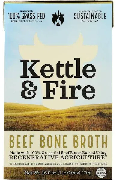 Kettle & Fire Classic Beef Bone Broth (32 oz)