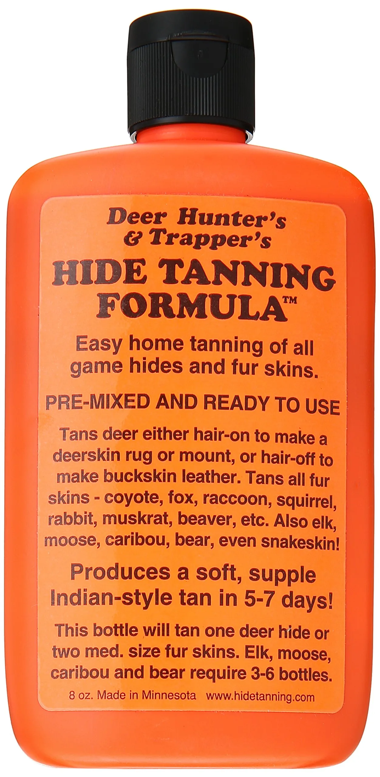 Deer Hunter&#039;s &amp; Trapper&#039;s HIDE TANNING FORMULA 8 oz Bottle Sold By Lenon Lures