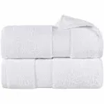 Superior Niles Egypt produced Giza Cotton Dobby Ultra-Plush Absorbent Bath Sheet Set of 2 - White