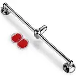 HotelSpa AquaCare series Insta-mount Power Suction 24" Stainless Steel Height/Angle Adjustable Shower Slide Bar