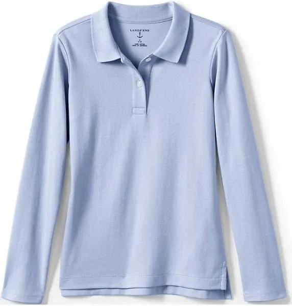 Lands' End Girls Long Sleeve Polo Shirt