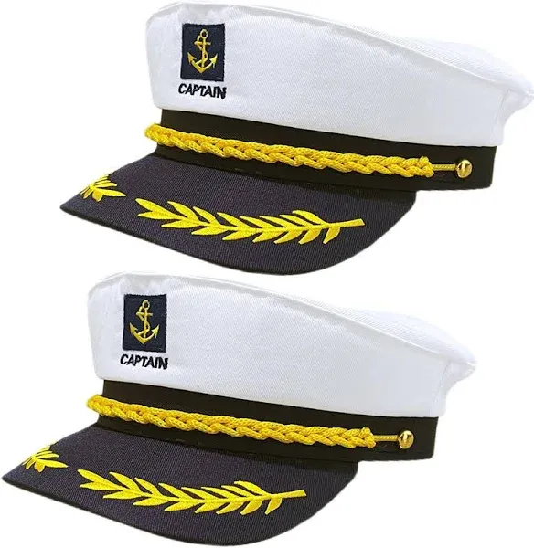 2pcs Captain hat admiral sailor caps Captain Yacht Hat for men women navy cap...