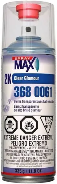  GUITAR USC SPRAYMAX 2 PART 2K GLAMOUR HIGH GLOSS AEROSOL CLEAR  1 CAN 3680061  