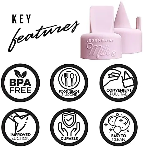 (6-Pk) Legendairy Milk Duckbill Valves w/ Pull Tab Silicone Pink