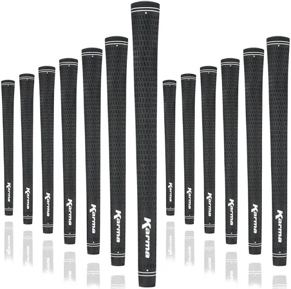 Karma Velvet Midsize 13 Piece Golf Grip Bundle, Black