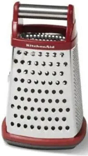 KitchenAid Gourmet Stainless Steel Box Grater, Red