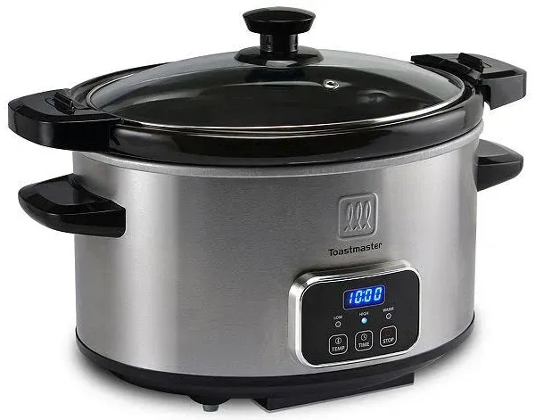 Toastmaster 4-Quart Digital Slow Cooker with Locking Lid (Stainless Steel)