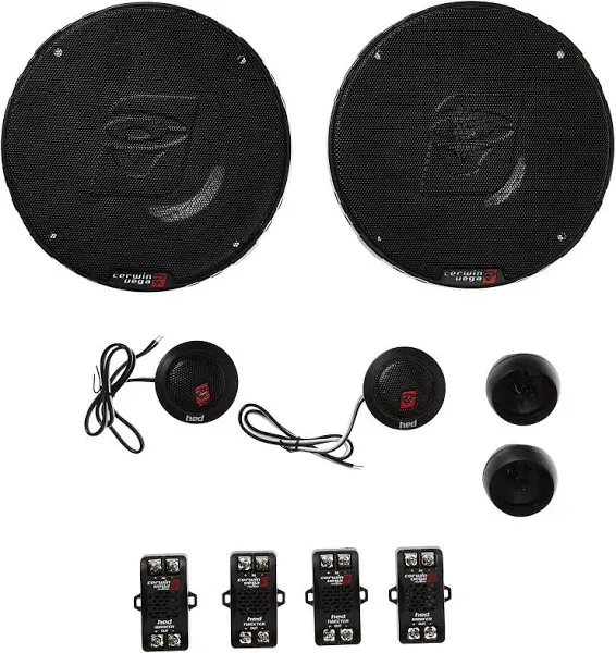 Cerwin Vega H765C 6.5" 2-Way Component Speaker Systems Tweeters Crossovers Included (2 Pairs)