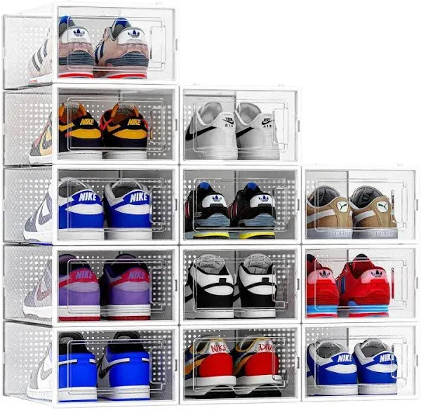 Seseno 12 Pack Shoe Storage Boxes