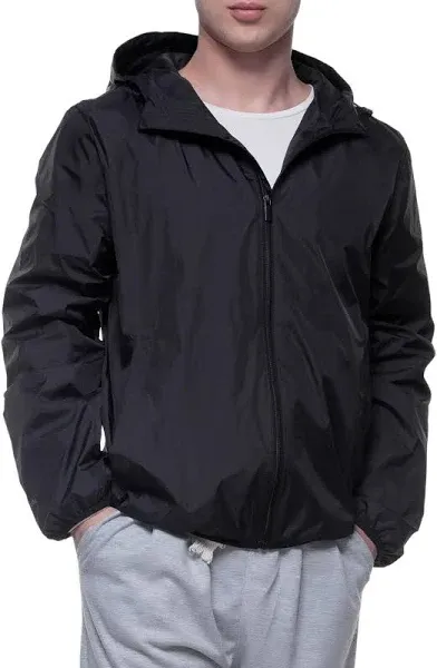 Rokka& Rolla Men's Packable Mesh Windbreaker Jacket