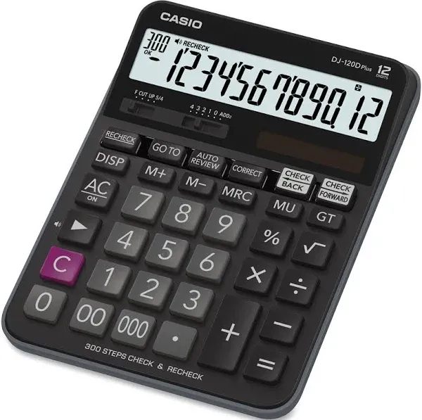 DJ120D Calculator, 12-Digit LCD