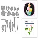 Spellbinders Etched Dies Tulip Trio