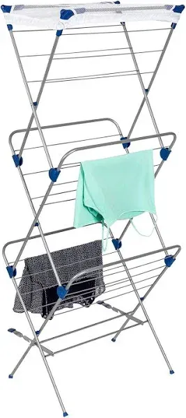 Honey-Can-Do 3-Tier Folding Accordion Steel Clothes Drying Rack with  Mesh Top