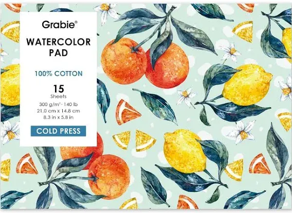 Grabie Watercolor Paper Pad 100% Cotton Pulp 15 Sheets