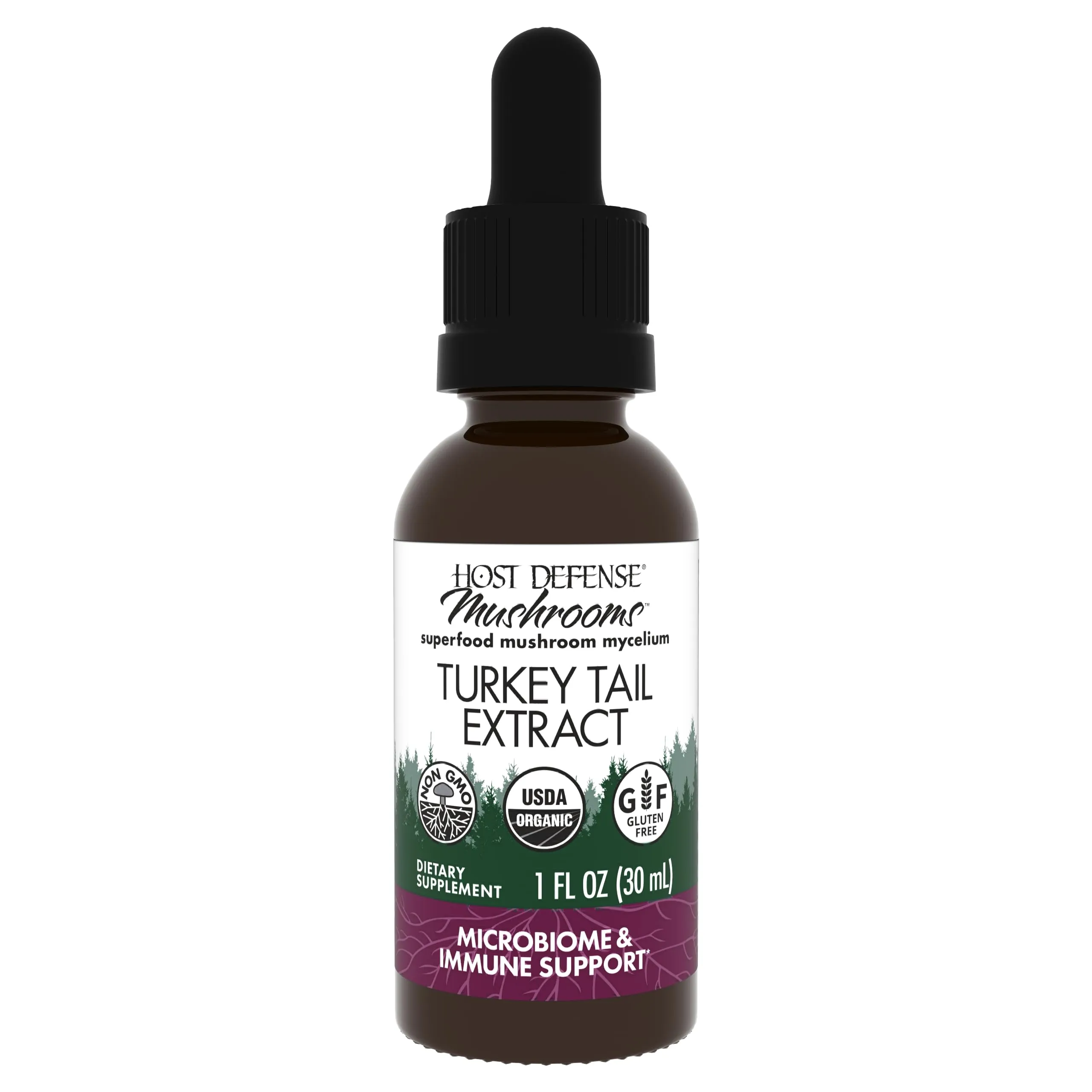 Fungi Perfecti/Host Defense Turkey Tail Extract 1 fl oz Liquid