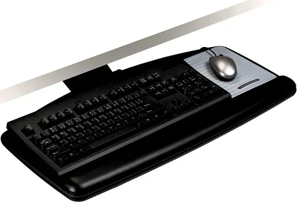 3M AKT90LE Adjustable Keyboard Tray, Black/Charcoal