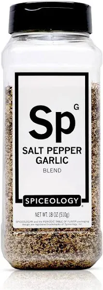 Spiceology - Salt Pepper Garlic - SPG - Use On: Steak, Chicken, Hamburgers, Brisket, Turkey, Stew - BBQ Rub - Seasoned Salt - Spices and Seasonings - Grill Seasoning