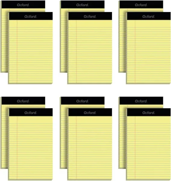 Tops The Legal Pad Ruled Perforated Pads, Narrow Rule, 50 Canary-Yellow 5 x 8 Sheets, Dozen