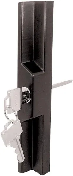 Prime-Line C 1041 Diecast, Black, Outside Patio Door Pull with Key (Single Pack)