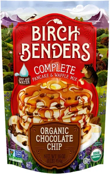 Birch Benders - Pancake Waffle Mix Chocolate Chip, 16 oz (Pack of 6)