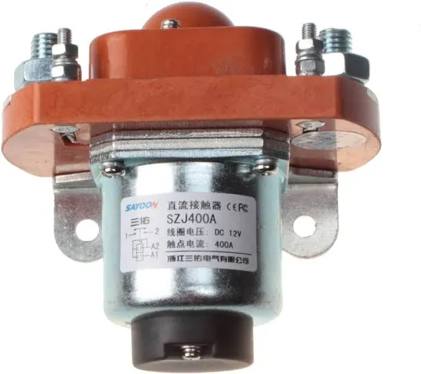 DC 12V 400A Contactor Solenoid MZJ-400A Fit for Heavy Duty Golf Cart