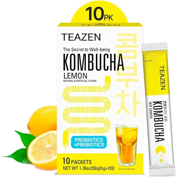 Teazen Kombucha Lemon 10 Sticks