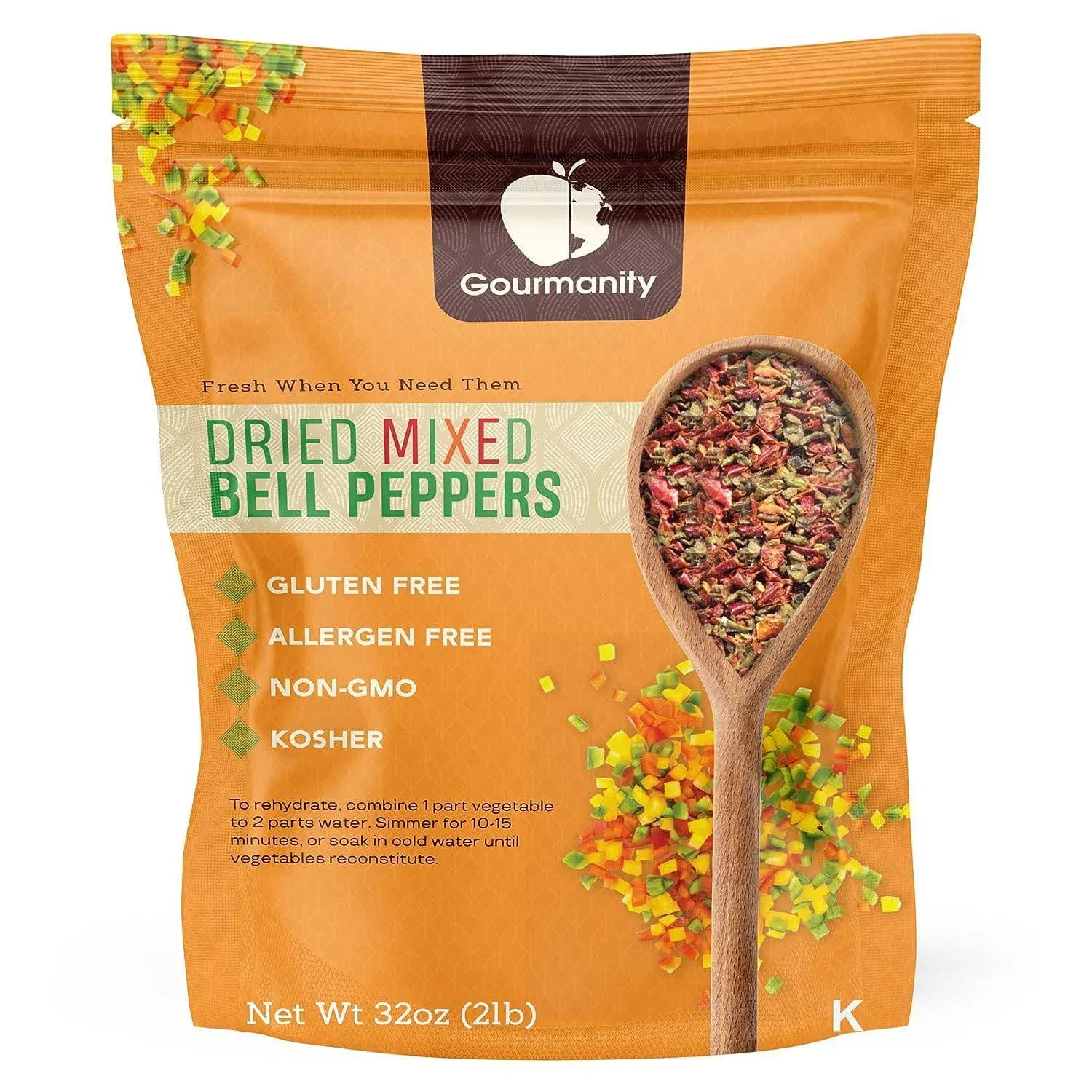 Gourmanity Dried Mixed Bell Peppers