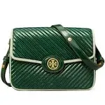 Tory Burch Robinson Patent Quilted Convertible Shoulder Bag