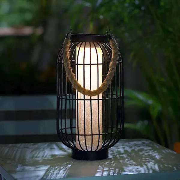  Large Solar Powered Lantern Outdoor-Heavy Duty Metal Hanging Lights Copper