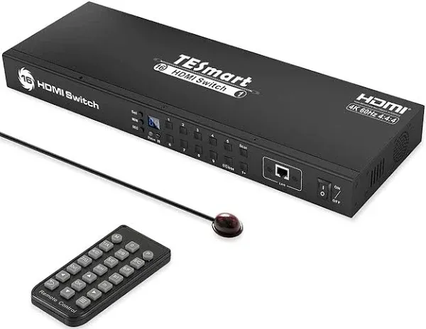 Tesmart Full New Design 16 Port Hdmi Switch With Ir Remote 16x1 Switch Hdmi Video Switcher Switches - Buy Video Switcher,Hdmi Switch,Video Mixer Switcher Product on Alibaba.com