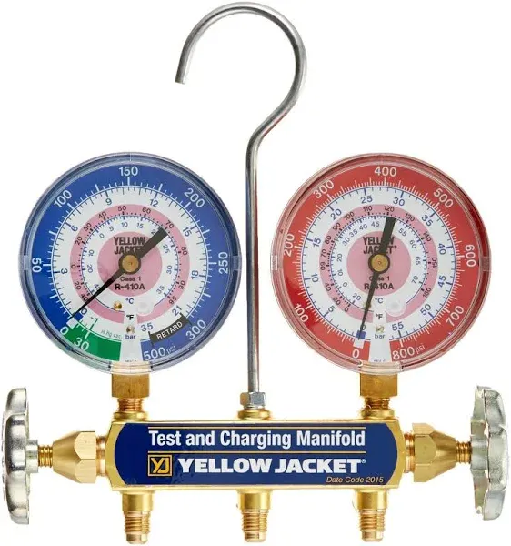 Yellow Jacket 42021 2-Valve Mechanical Manifold Gauge