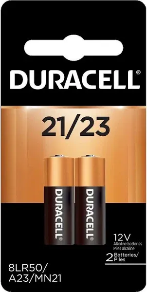 2pk Duracell MN21 Alkaline 12V Battery A23 MN21 23AF 23AE V23GA GP23A L1028