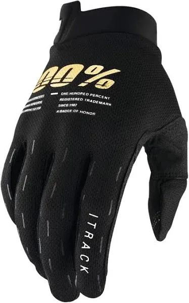 100% ITRACK Ultralight Motocross Gloves - Lightweight MX Dirt Bike &amp; Powersport 