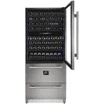 Forno Capraia Triple Temp Zones Dual Zone 30" Wine Cooler with two Refrigerator drawers FWCDR6661-30S