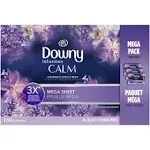 Downy Infusions Calm Mega Dryer Sheets, Lavender and Vanilla Bean, 180 ct