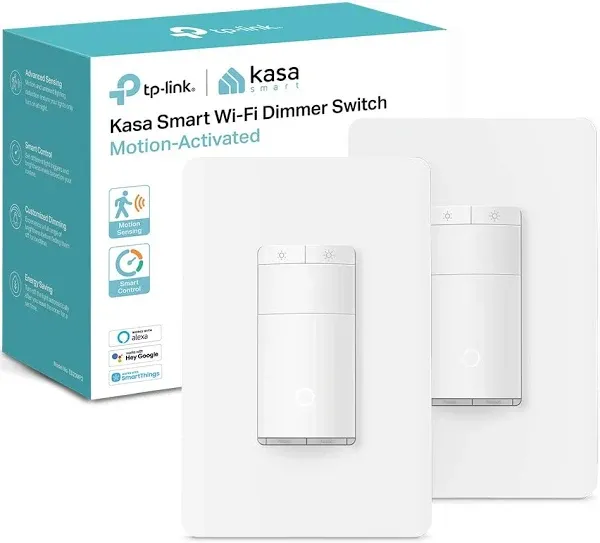 Kasa Smart Motion Switch, Dimmer Light Switch, Single Pole, Needs Neutral 2 pack