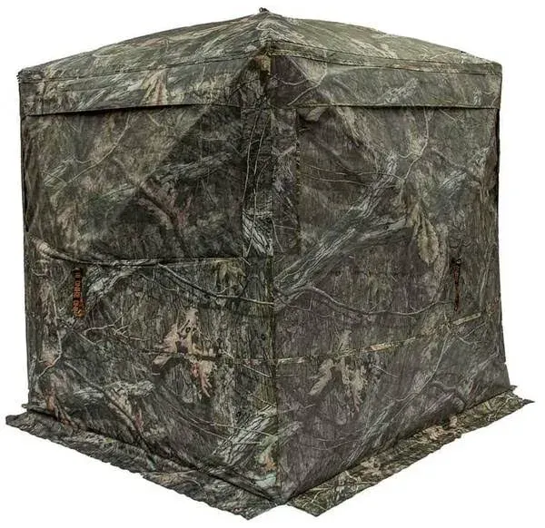 Rhino Blinds R180 3 Person See Through Hunting Ground Blind, Realtree Edge