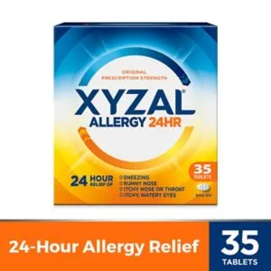 Xyzal Allergy 24HR Allergy Relief, 5mg Levocetirizine Dihydrochloride, 80 Count