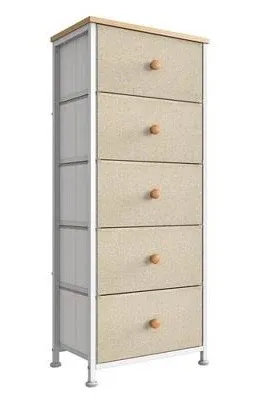 REAHOME Vertical Narrow Metal Tower Dresser