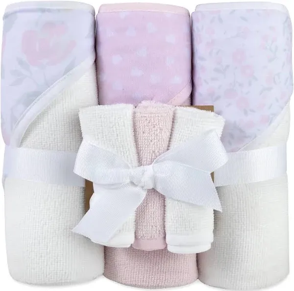 Baby Essentials 6 Piece Hooded Towels & Washcloths Set