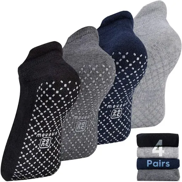 unenow Unisex Non Slip Grip Socks with Cushion for Yoga Pilates Barre Home & Hospital