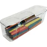 Stackable Caddy Organizer, Large, Plastic, 13.24 X 4 X 4.38, White